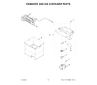 KitchenAid KRMF706ESS05 icemaker and ice container parts diagram