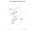 KitchenAid KSM70SNDXCU0 case, gearing and planetary unit diagram
