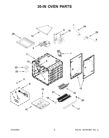 30-in oven parts