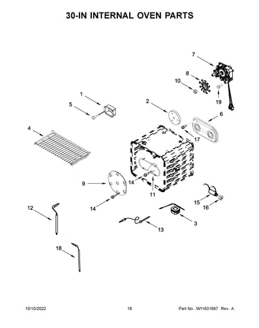 30-in internal oven parts