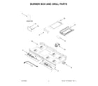 Jenn-Air JGRP648HL05 burner box and grill parts diagram