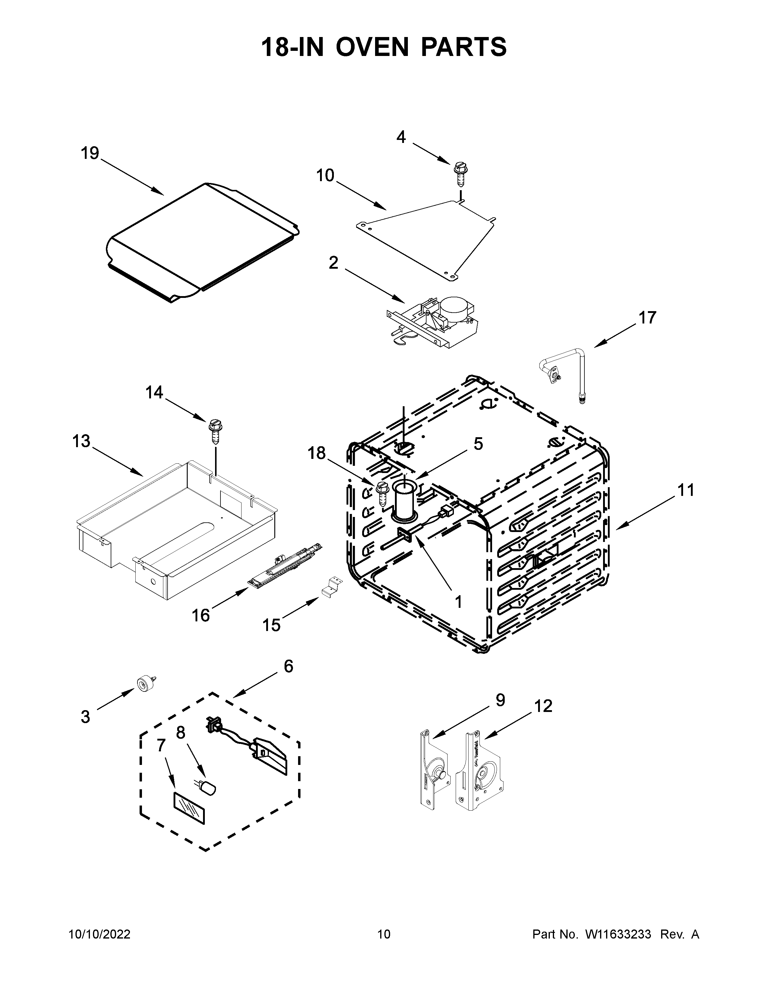 18-IN OVEN PARTS