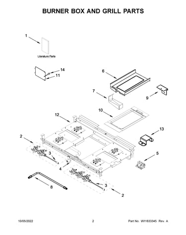 Burner box and grill parts