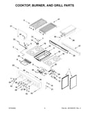 Cooktop, burner, and grill parts