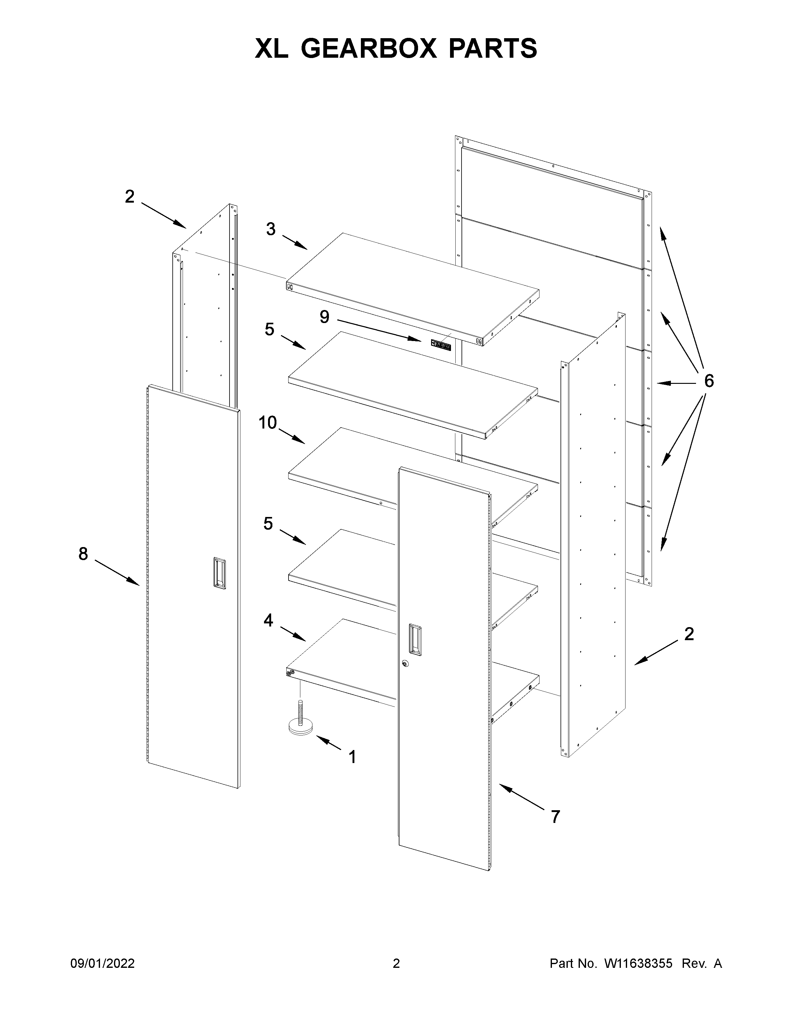 Xl gearbox parts