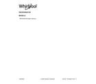Whirlpool WRF555SDHV08 cover sheet diagram