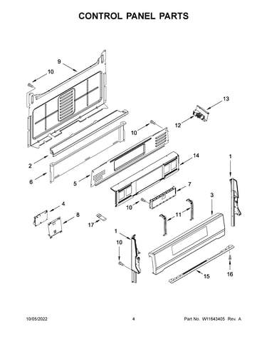 Control panel parts