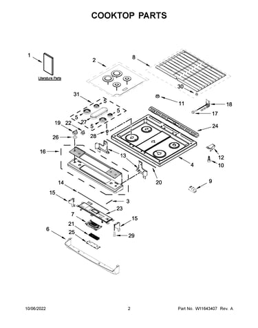 Cooktop parts