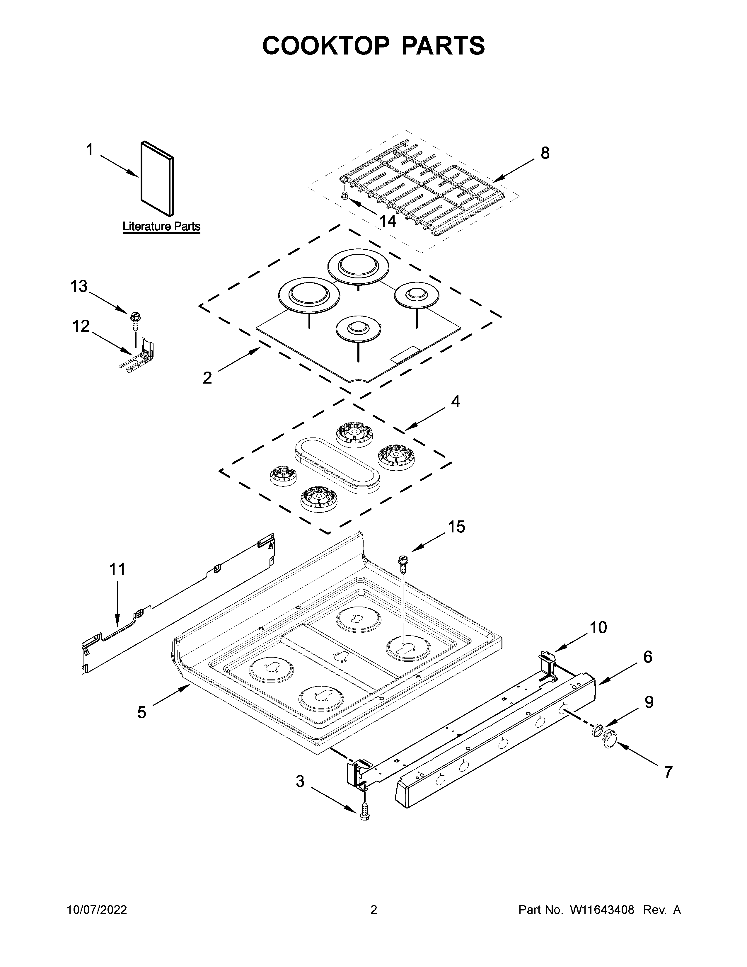 Cooktop parts