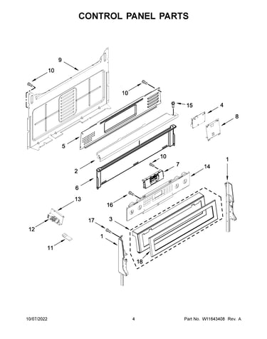 Control panel parts