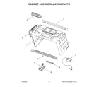 KitchenAid KMHC319LBS00 cabinet and installation parts diagram
