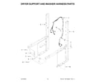 Whirlpool WETLV27HW3 dryer support and washer harness parts diagram