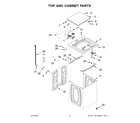 Whirlpool WETLV27HW3 top and cabinet parts diagram