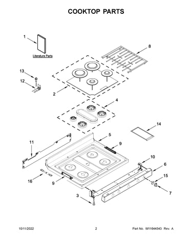 Cooktop parts