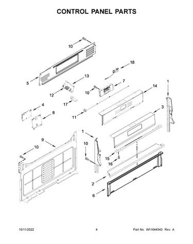 Control panel parts