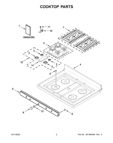 Cooktop parts