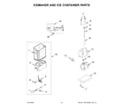 KitchenAid KBSD708MPS00 icemaker and ice container parts diagram