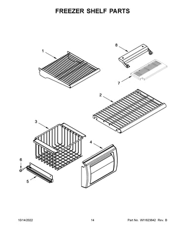 Freezer shelf parts