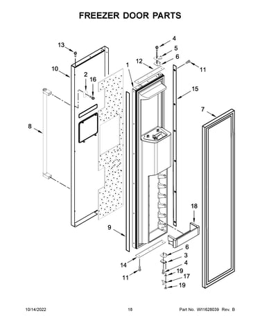Freezer door parts