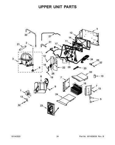 Upper unit parts