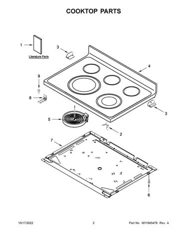 Cooktop parts