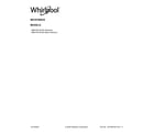 Whirlpool WMH78519LZ00 cover sheet diagram
