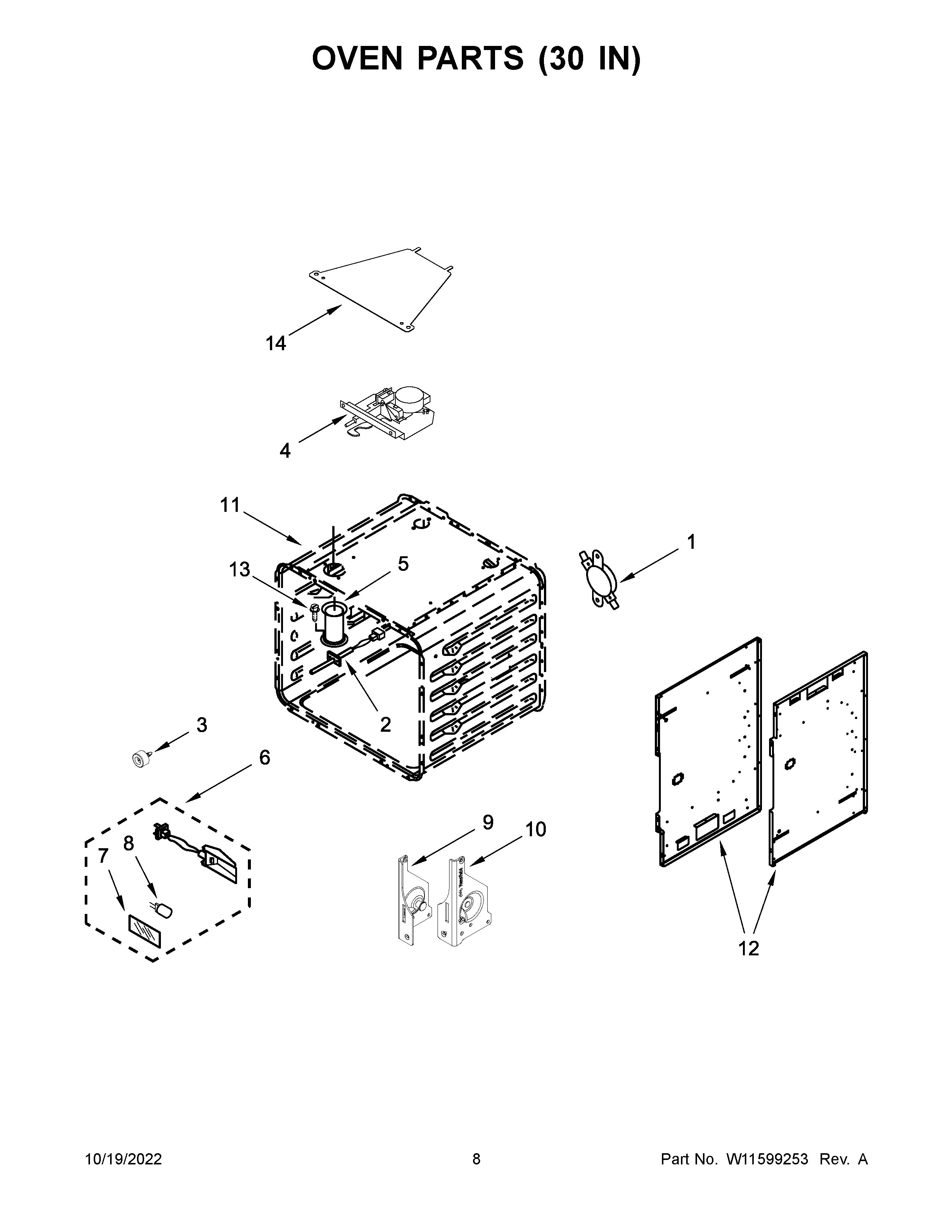 Oven parts (30 in)