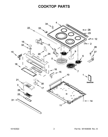 Cooktop parts