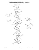 Refrigerator shelf parts