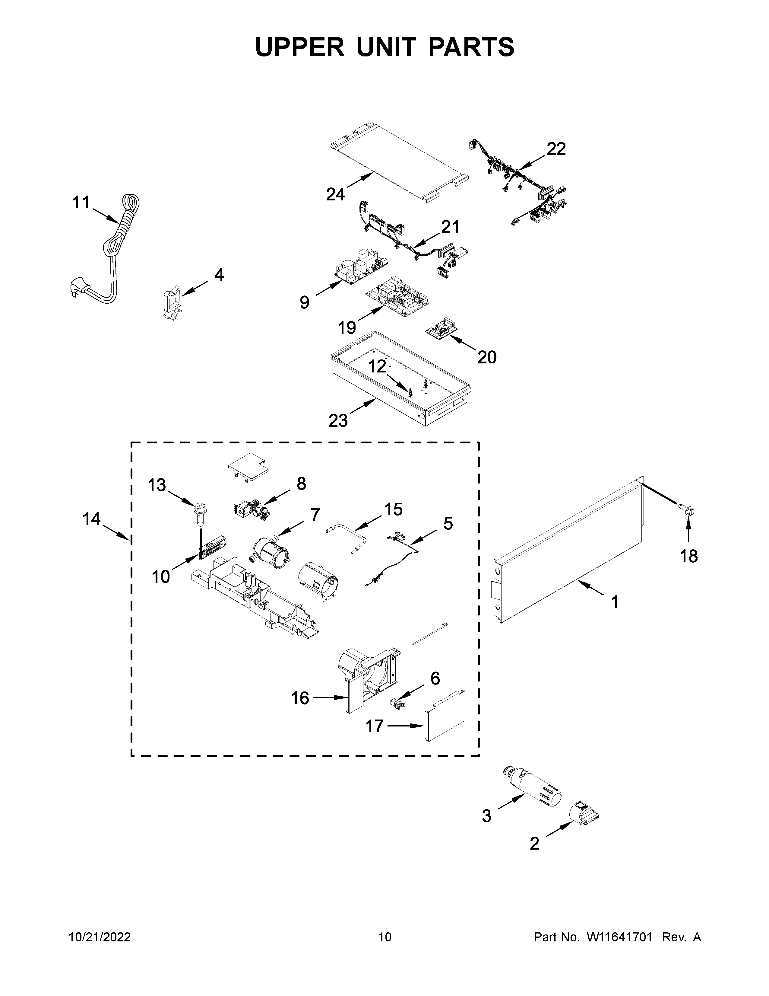 Upper unit parts