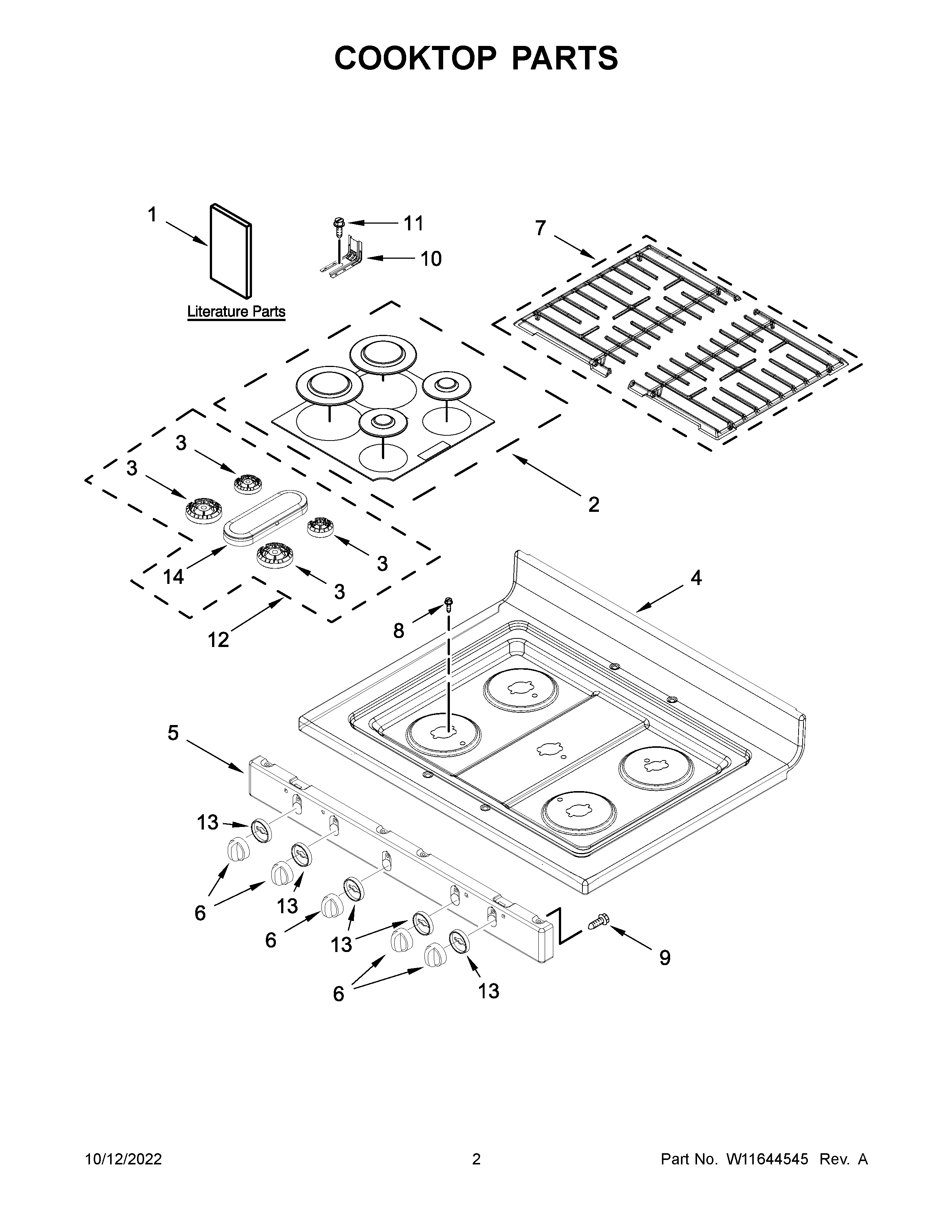 COOKTOP PARTS