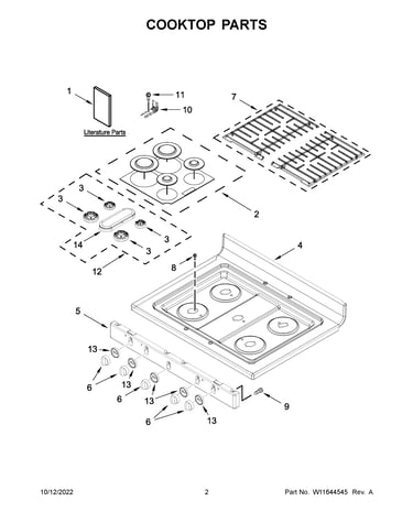 Cooktop parts