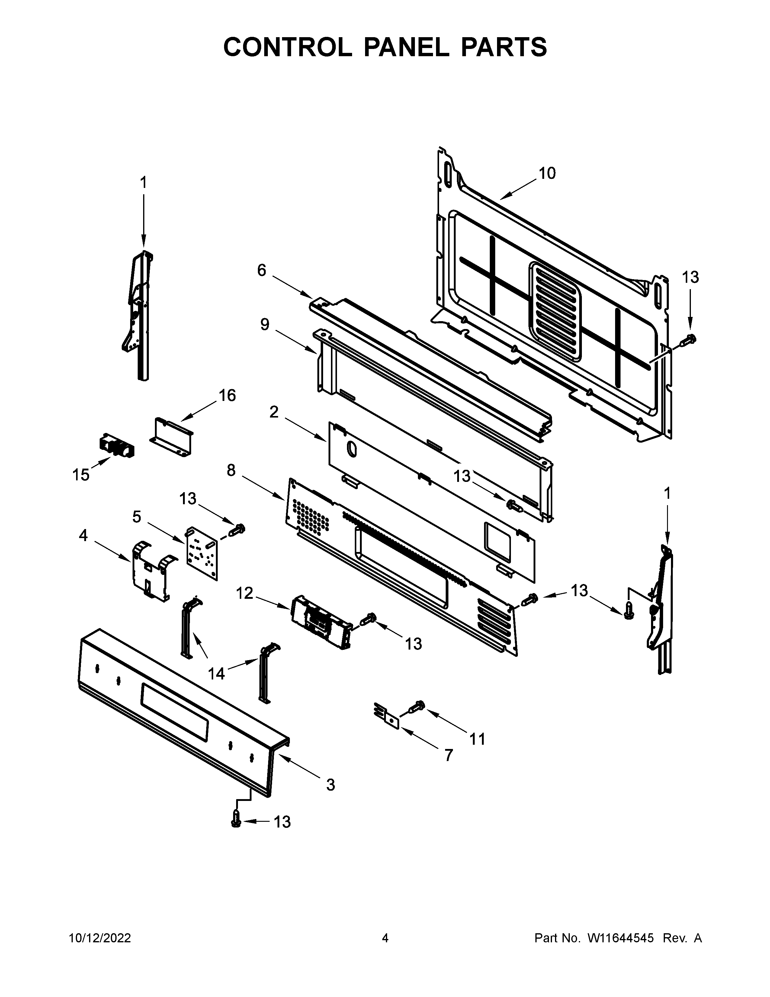 CONTROL PANEL PARTS