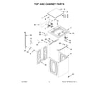 Whirlpool YWET4027HW2 top and cabinet parts diagram