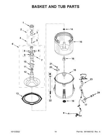Basket and tub parts