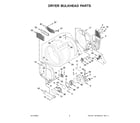 Whirlpool WGTLV27HW3 dryer bulkhead parts diagram