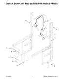 Dryer support and washer harness parts