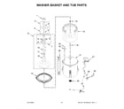Whirlpool WGTLV27HW3 washer basket and tub parts diagram