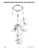 Washer gearcase, motor and pump parts