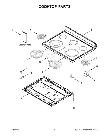 Cooktop parts