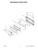 Microwave door parts