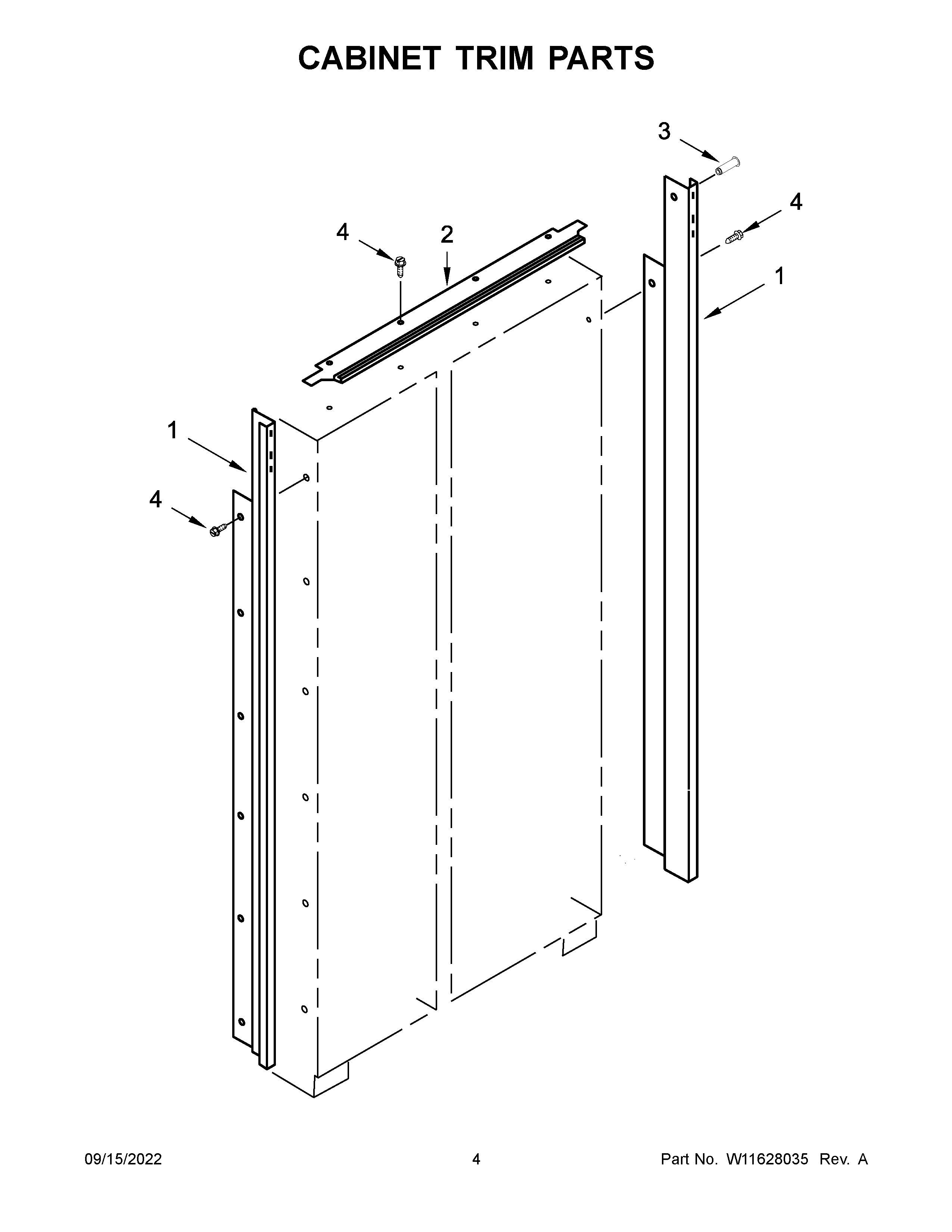 Cabinet trim parts