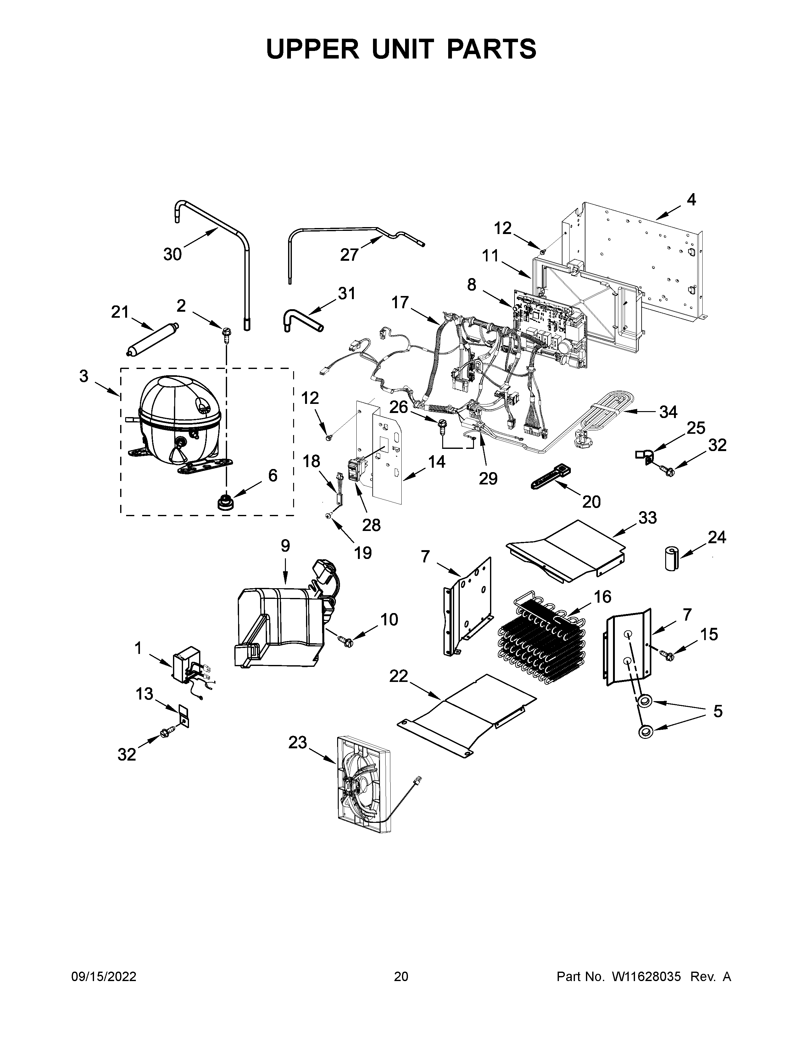 Upper unit parts