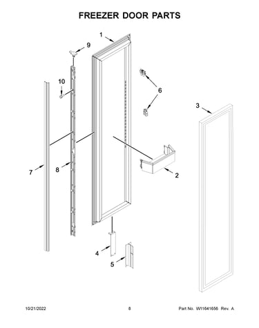 Freezer door parts