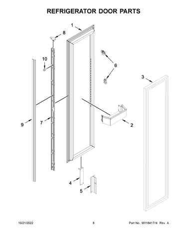 Refrigerator door parts