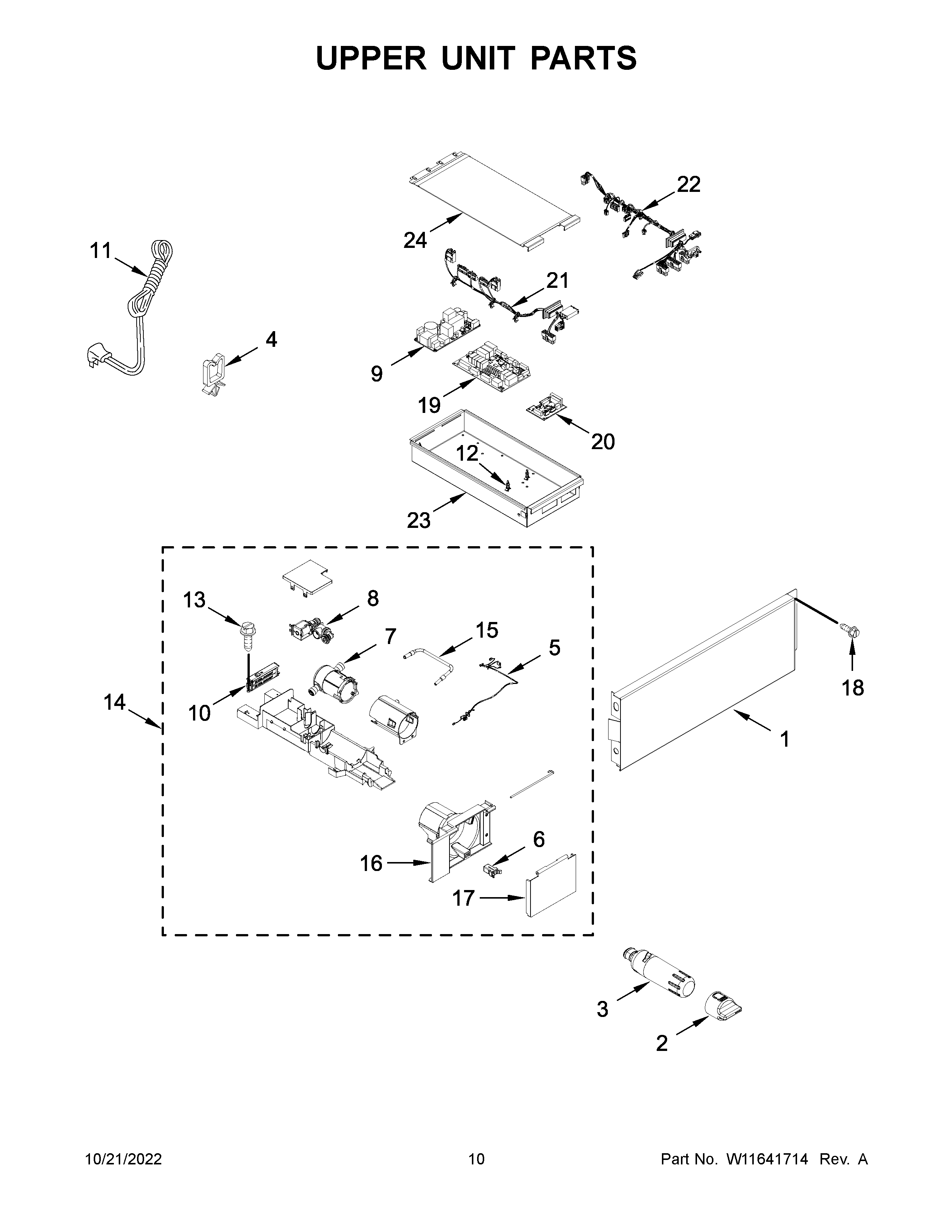 Upper unit parts