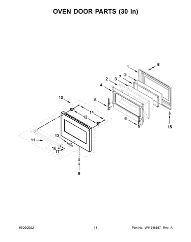 Oven door parts (30 in)