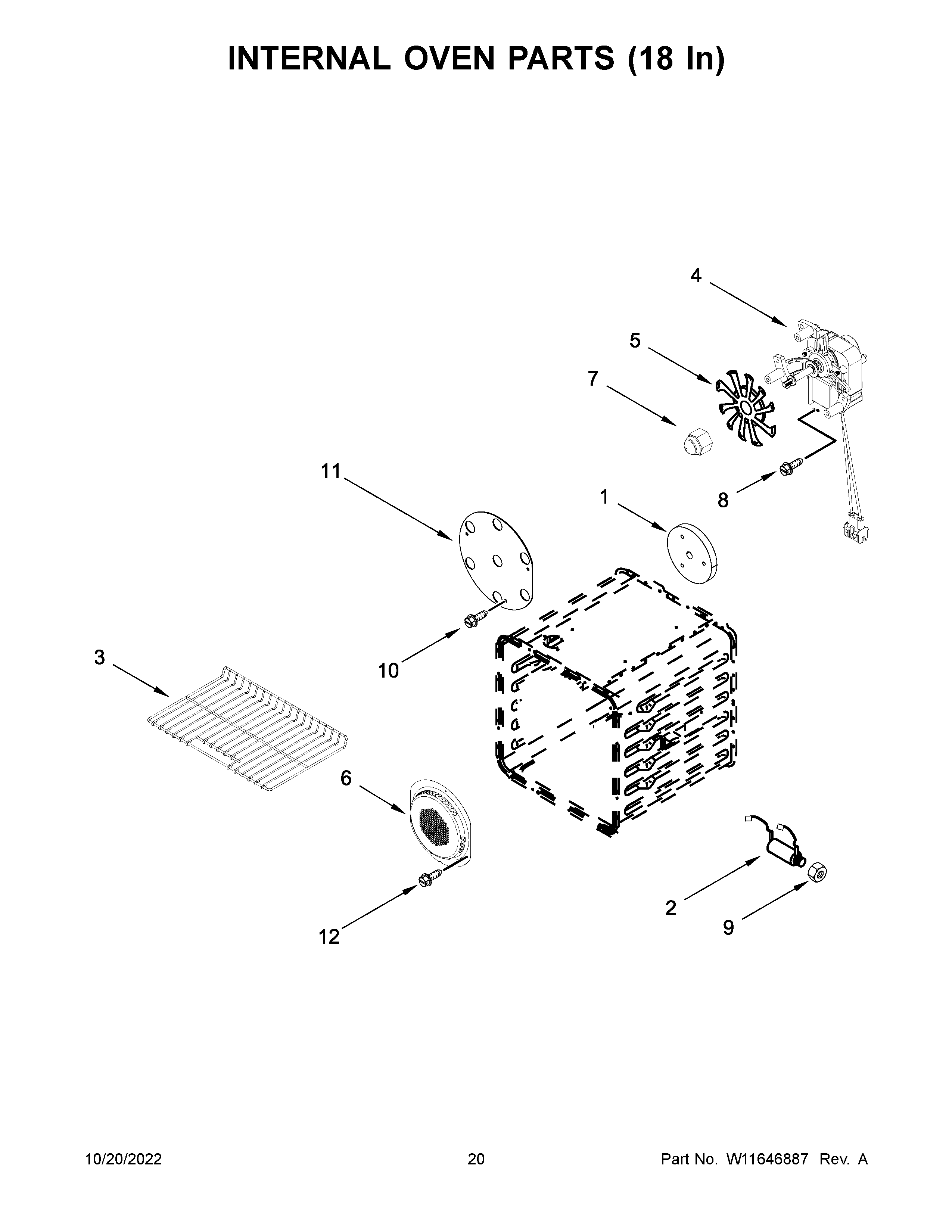 Internal oven parts (18 in)