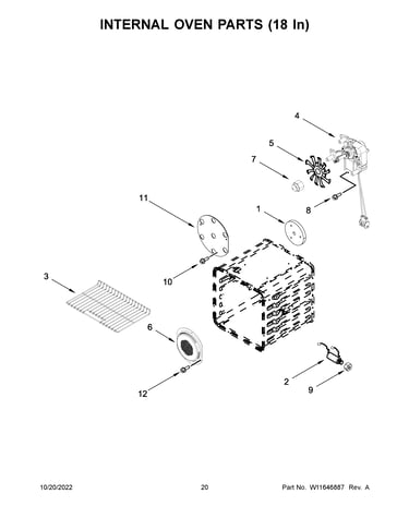 Internal oven parts (18 in)