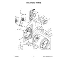 Whirlpool YWED5010LW1 bulkhead parts diagram